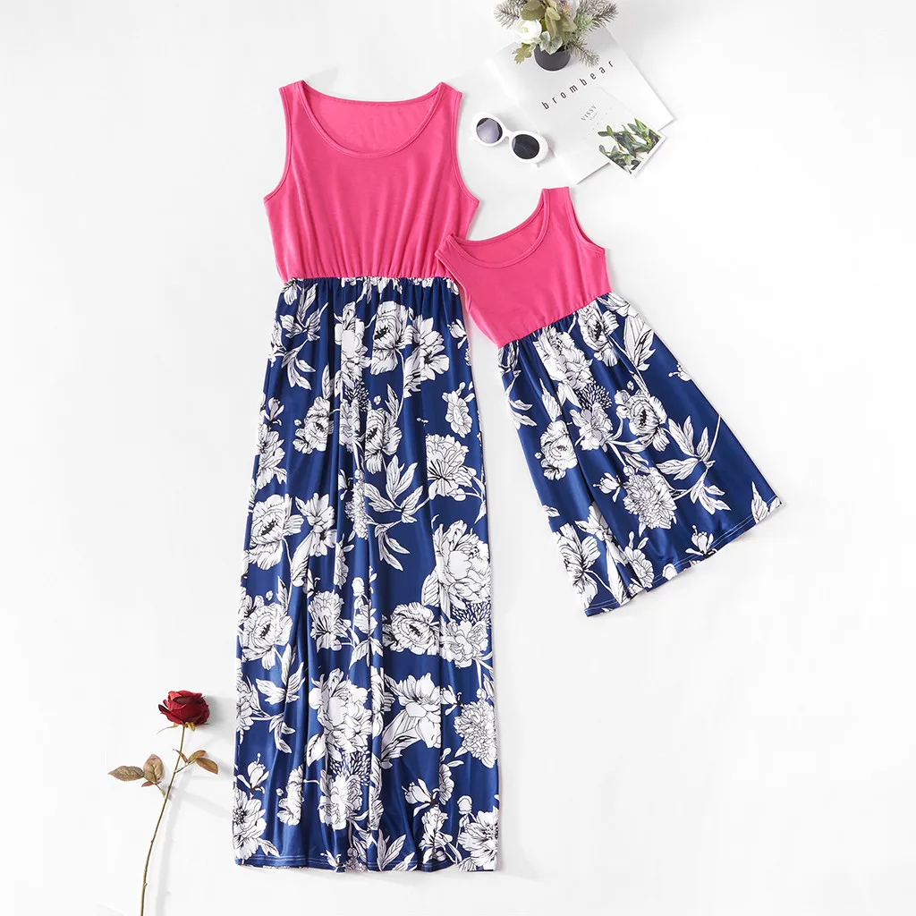 mom and daughter dress Children Kids Sleeveless Floral Patchwork Dress Matching Family mother and daughter clothes Dropshipping
mom and daughter dress Children Kids Sleeveless Floral Patchwork Dress Matching Family mother and daughter clothes Dropshipping