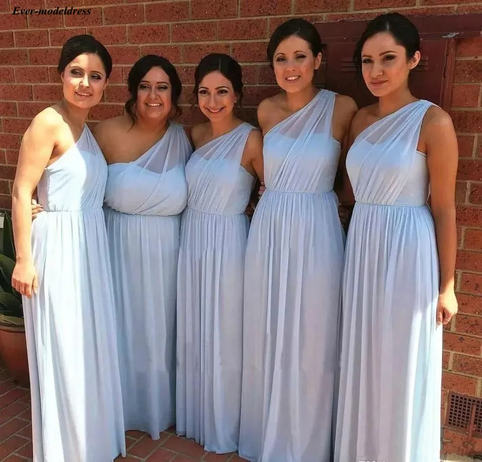 Simple Chiffon Bridesmaid Dresses 2019 One Shoulder A Line Floor Length Formal Maid Of Honor Dresses Garden Cheap Custom Made
Simple Chiffon Bridesmaid Dresses 2019 One Shoulder A Line Floor Length Formal Maid Of Honor Dresses Garden Cheap Custom Made