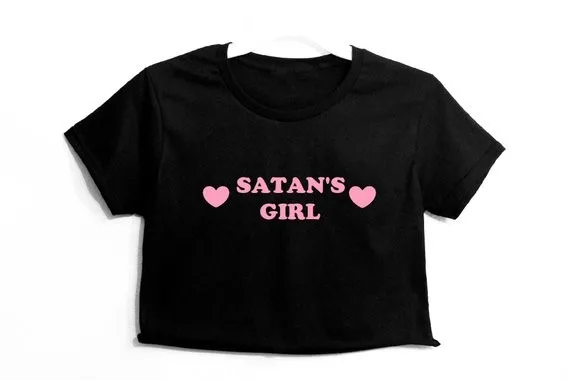 Skuggnas Satan's Girl Women's Crop Shirt Short Sleeve Fashion Casual Tops Tee Baby girl Cropped T shirt High quality Tops
Skuggnas Satan's Girl Women's Crop Shirt Short Sleeve Fashion Casual Tops Tee Baby girl Cropped T shirt High quality Tops