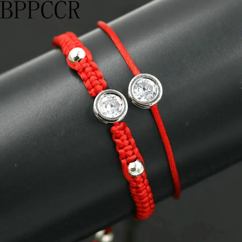 BPPCCR 2pcs/set Minimalist Shiny Crystal Zircon Red Rope String Braid Bracelets Women Silver Color Lucky Chakra Lovers Pulsears
BPPCCR 2pcs/set Minimalist Shiny Crystal Zircon Red Rope String Braid Bracelets Women Silver Color Lucky Chakra Lovers Pulsears