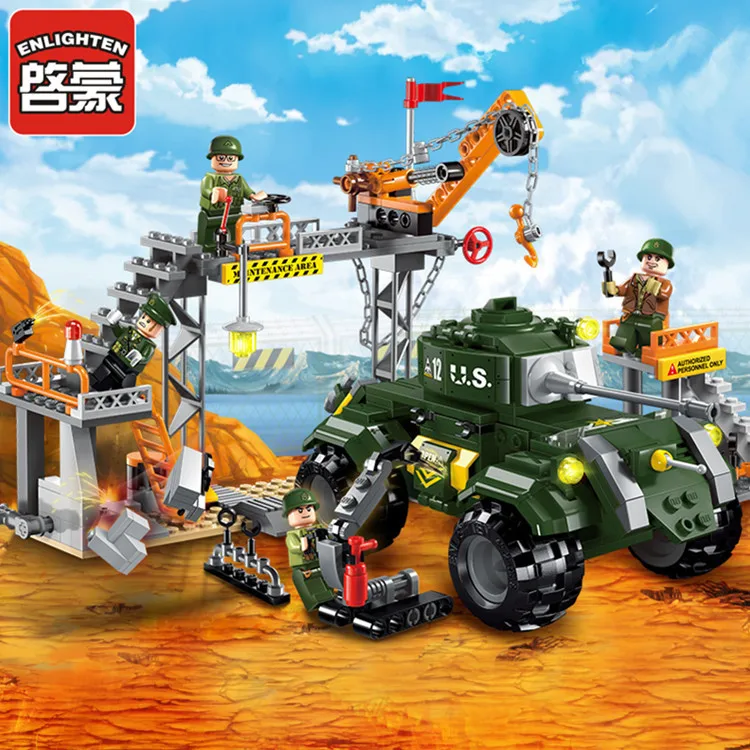 Enlighten 1712 198pcs Combat Zone Military Maintenance Factor Enlighten Building Block Toy
Enlighten 1712 198pcs Combat Zone Military Maintenance Factor Enlighten Building Block Toy