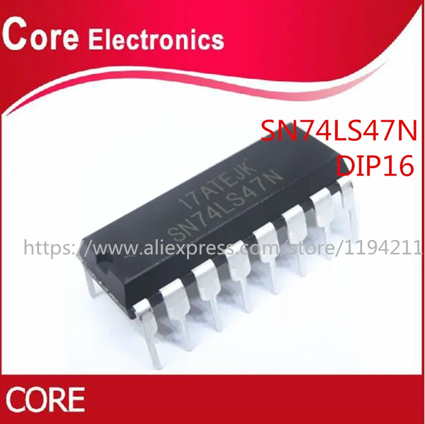 50 шт. SN74LS47N SN74LS47 74LS47 DIP16 IC DECOD/DRVR 16 DIP|Интегральные схемы| |