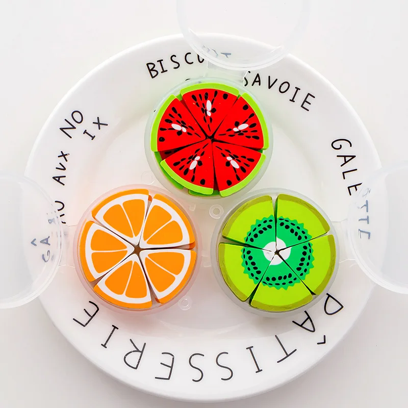 10Pcs/Box Fresh Orange Kiwi Watermelon Eraser Correction Mini fruit eraser Kids Prize Promotional Gift Student School Stationery
10Pcs/Box Fresh Orange Kiwi Watermelon Eraser Correction Mini fruit eraser Kids Prize Promotional Gift Student School Stationery