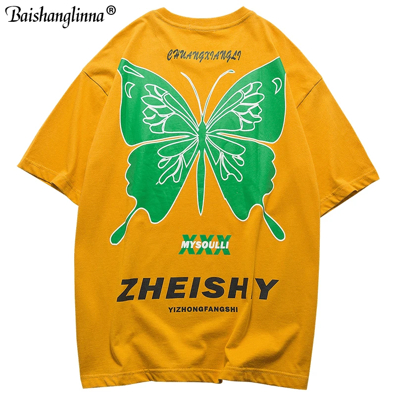 Baishanglinna Butterfly Printed Casual Streetwear Tshirts 2019 Summer Hip Hop Short Sleeve Tops Tees Men Harajuku Cotton T Shirt
Baishanglinna Butterfly Printed Casual Streetwear Tshirts 2019 Summer Hip Hop Short Sleeve Tops Tees Men Harajuku Cotton T Shirt