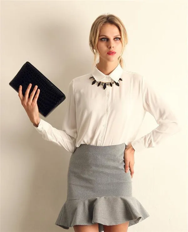 Women Blouse Chiffon Solid Pure Colour Spring/Summer/Autumn Shirt new Fashion Top loose style long sleeve Casual Shirt
Women Blouse Chiffon Solid Pure Colour Spring/Summer/Autumn Shirt new Fashion Top loose style long sleeve Casual Shirt