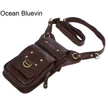 

OCEAN BLUEVIN New Genuine Leather Men Bag Messenger Bags Fashion Zipper Casual Flap Shoulder Bags for Men Crossbody Bag Leather