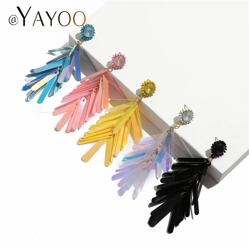 AYAYOO Long Tassel Earrings Yellow Bohemian Crystal Korea Fashion Earrings For Women 2018 Statement Drop Earings Girls Jewelry
AYAYOO Long Tassel Earrings Yellow Bohemian Crystal Korea Fashion Earrings For Women 2018 Statement Drop Earings Girls Jewelry