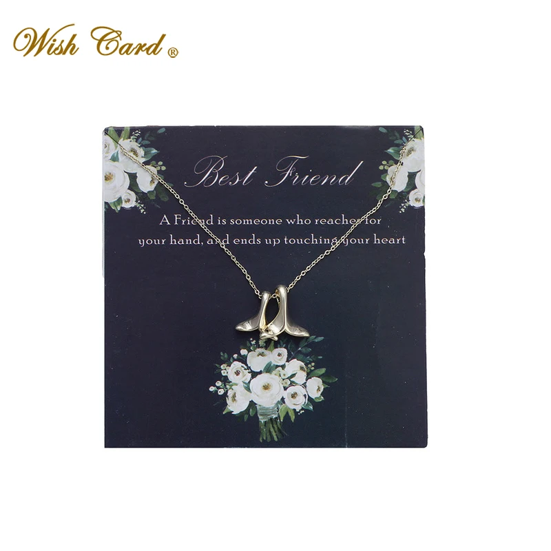 Wish Card Marry Whale's Tail Blessing Golden Pendant Copper Necklace Sister Present Memory Wedding Necklace Dropship EY6054
Wish Card Marry Whale's Tail Blessing Golden Pendant Copper Necklace Sister Present Memory Wedding Necklace Dropship EY6054