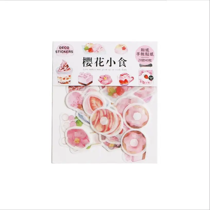 40 PCS Creative sakura food Paper Sticker Decoration DIY Ablum Diary Scrapbooking Label Sticker Cute Stationery DT006
40 PCS Creative sakura food Paper Sticker Decoration DIY Ablum Diary Scrapbooking Label Sticker Cute Stationery DT006