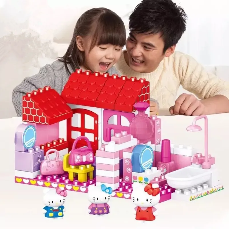 73pcs Large particles kitten Pink house Building Blocks Compatible With legoeINGlys duplo DIY assembling blocks girl toy
73pcs Large particles kitten Pink house Building Blocks Compatible With legoeINGlys duplo DIY assembling blocks girl toy