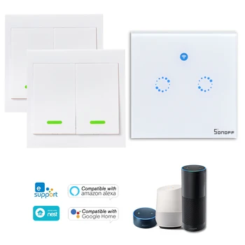 SONOFF T1 3 Gang Smart WiFi Wall Light Switch UK 433MHz RF/APP/Touch Control Timer For Google Home/Amazon Home Automation
SONOFF T1 3 Gang Smart WiFi Wall Light Switch UK 433MHz RF/APP/Touch Control Timer For Google Home/Amazon Home Automation