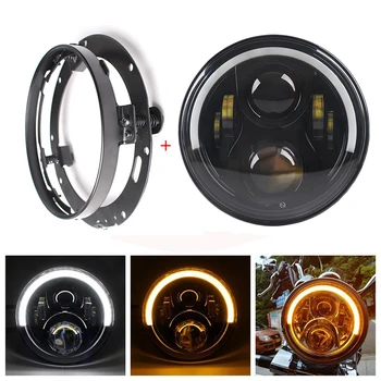 7 Inch LED Round Projector Headlight H4 Hi/Low with DRL+Headlight Mounting Bracket Ring For Electra Glide Ultra Limited
7 Inch LED Round Projector Headlight H4 Hi/Low with DRL+Headlight Mounting Bracket Ring For Electra Glide Ultra Limited