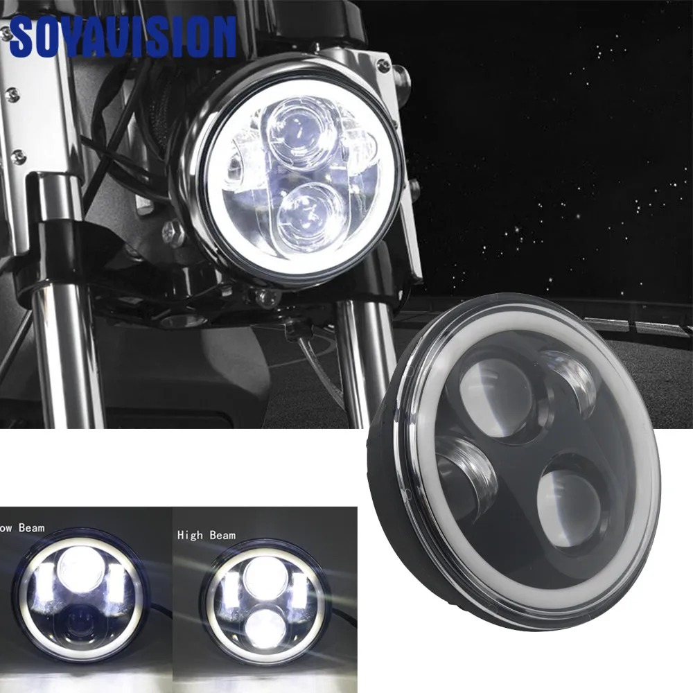 5 3/4 5.75 inch Led Projector Headlight White DRL Yellow Turn Signal Lights For Harley Night Rod Iron 883 for Dyna Sportster
5 3/4 5.75 inch Led Projector Headlight White DRL Yellow Turn Signal Lights For Harley Night Rod Iron 883 for Dyna Sportster