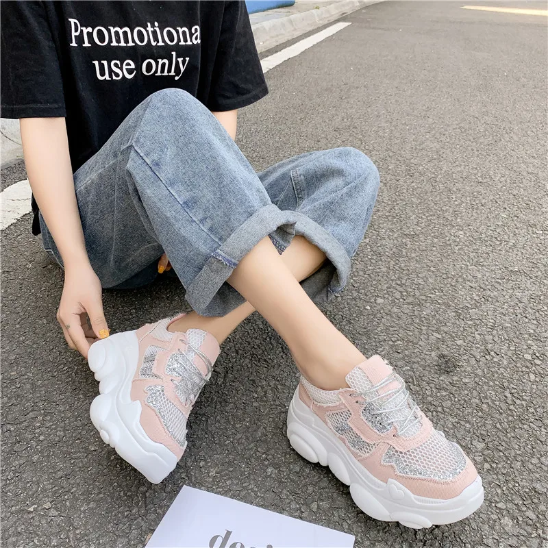2019 summer casual sneakers woman breathable Walking mesh lace up vulcanize shoes 6cm bottom female platform sneakers lady flats
2019 summer casual sneakers woman breathable Walking mesh lace up vulcanize shoes 6cm bottom female platform sneakers lady flats