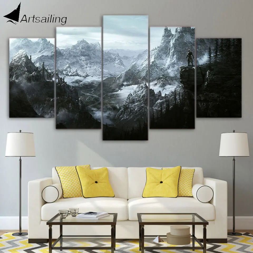 ArtSailing 5 panel wall art on canvas HD elder scrolls v skyrim Modular decorative framework paintings for living room XA-1948A
ArtSailing 5 panel wall art on canvas HD elder scrolls v skyrim Modular decorative framework paintings for living room XA-1948A