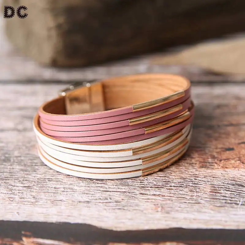 DC Mix Colors Multi-Layer Women Bangles Magnetic Buckle Fashion Unique Bracelets For Women Party Gift Charm Female Bangles
DC Mix Colors Multi-Layer Women Bangles Magnetic Buckle Fashion Unique Bracelets For Women Party Gift Charm Female Bangles