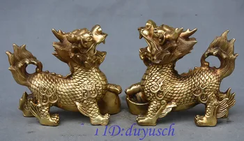 Crafts statue China FengShui Copper Brass Wealth Money Dragon Kylin Unicorn Beast Statue Piar halloween
Crafts statue China FengShui Copper Brass Wealth Money Dragon Kylin Unicorn Beast Statue Piar halloween