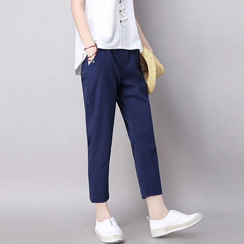 LZMZA Cotton Linen Pants women casual white pants Summer elastic waist Straight pants Pockets womens Trousers Plus Size 5XL
LZMZA Cotton Linen Pants women casual white pants Summer elastic waist Straight pants Pockets womens Trousers Plus Size 5XL
