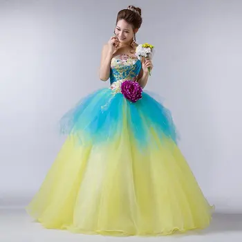 New Arrival Blue And Yellow Princess Crystal Beaded Ball Gown Quinceanera Dresses Vestido de Debutante Vestidos de 15 Anos
New Arrival Blue And Yellow Princess Crystal Beaded Ball Gown Quinceanera Dresses Vestido de Debutante Vestidos de 15 Anos