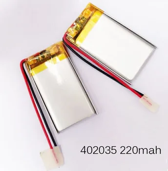 5-10PCS 402035 3.7V rechargeable lithium polymer battery 220mAh lipo li-ion cell for digital device RC helicopter car boat toys
5-10PCS 402035 3.7V rechargeable lithium polymer battery 220mAh lipo li-ion cell for digital device RC helicopter car boat toys
