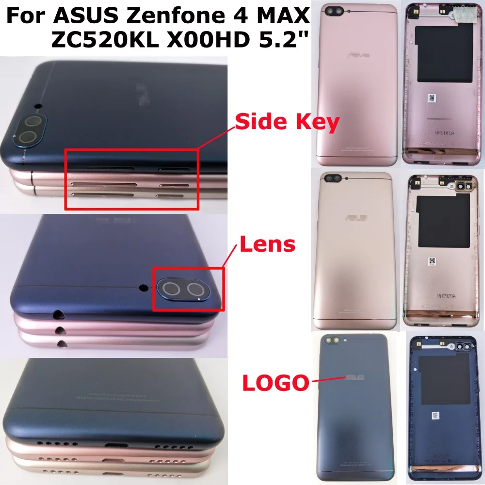 100% Orig New 5.2" For ASUS Zenfone 4 MAX ZC520KL X00HD Rear Back Housing Battery Cover with Side Key
100% Orig New 5.2" For ASUS Zenfone 4 MAX ZC520KL X00HD Rear Back Housing Battery Cover with Side Key