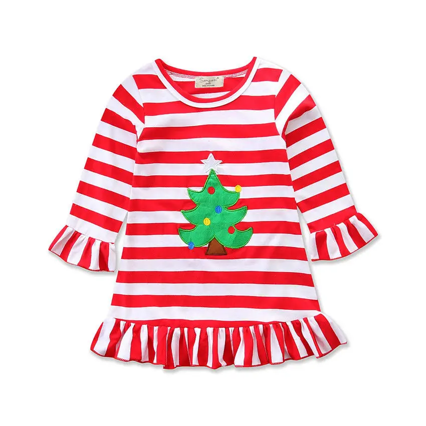 Little Girls Christmas Cotton Dress Infant Kids Baby Girl Striped Dress Kid Babies Xmas Tree Clothes Outfits 1-6 Clothing
Little Girls Christmas Cotton Dress Infant Kids Baby Girl Striped Dress Kid Babies Xmas Tree Clothes Outfits 1-6 Clothing