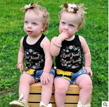 Summer baby clothing sun flower vest+denim short pant set 2 pieces children flower clothes suit 5s/l
Summer baby clothing sun flower vest+denim short pant set 2 pieces children flower clothes suit 5s/l