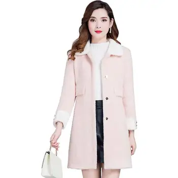 Women 2019 Autumn Winter Patchwork Slim Faux Mink Woolen Coat Jacket Female Sweet Hiver Outerwear Overcoat Abrigo Mujer K150
Women 2019 Autumn Winter Patchwork Slim Faux Mink Woolen Coat Jacket Female Sweet Hiver Outerwear Overcoat Abrigo Mujer K150