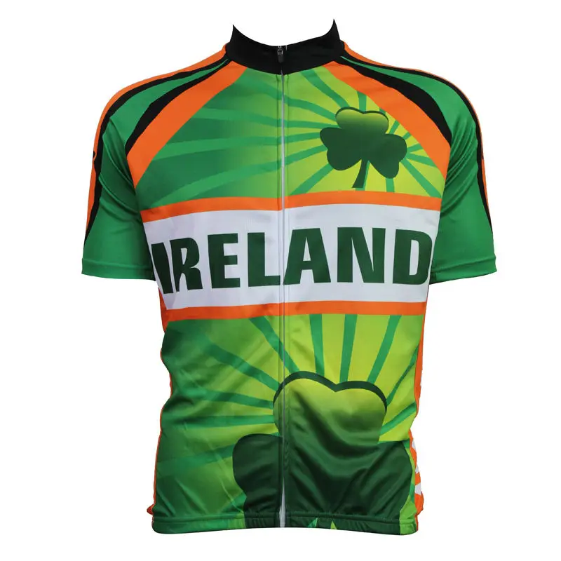 Alien SportsWear IRELAND Pattern Men Short Sleeve Bike Apparel Green Polyester Full Zipper Cycling Clothing Size XS-5XL
Alien SportsWear IRELAND Pattern Men Short Sleeve Bike Apparel Green Polyester Full Zipper Cycling Clothing Size XS-5XL