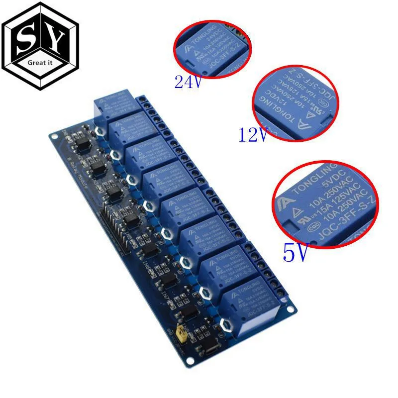 1PCS 5V 12V 24V 8-Channel Relay Module Board for Arduino PIC AVR MCU DSP ARM Electronic Best price 8 Channel Relay Module
1PCS 5V 12V 24V 8-Channel Relay Module Board for Arduino PIC AVR MCU DSP ARM Electronic Best price 8 Channel Relay Module