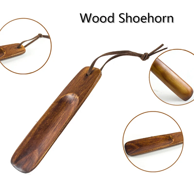 1 шт. натуральный деревянный рожок для обуви портативный ручной работы из массива