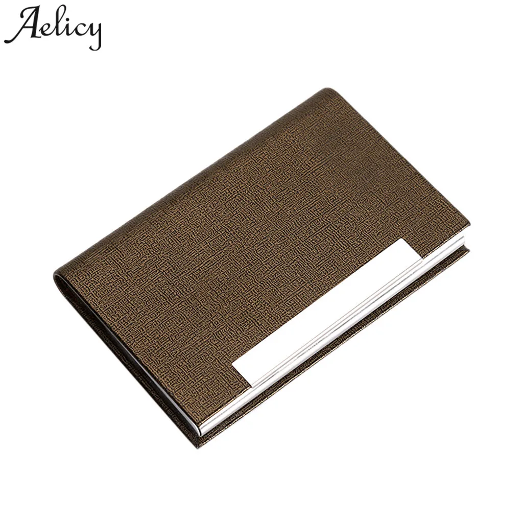 Aelicy Card Holder Fashion unisex Creative Metal Leather Business Card Holder Men Women Credit Passport Card Box Wallet 2019 new
Aelicy Card Holder Fashion unisex Creative Metal Leather Business Card Holder Men Women Credit Passport Card Box Wallet 2019 new