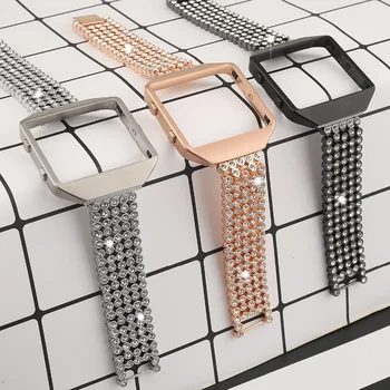For Fitbit Blaze Bands, Metal Bands With Rhinestone Stainless Steel Frame Replacement Accessory Bracelet Silver Rose Gold
For Fitbit Blaze Bands, Metal Bands With Rhinestone Stainless Steel Frame Replacement Accessory Bracelet Silver Rose Gold
