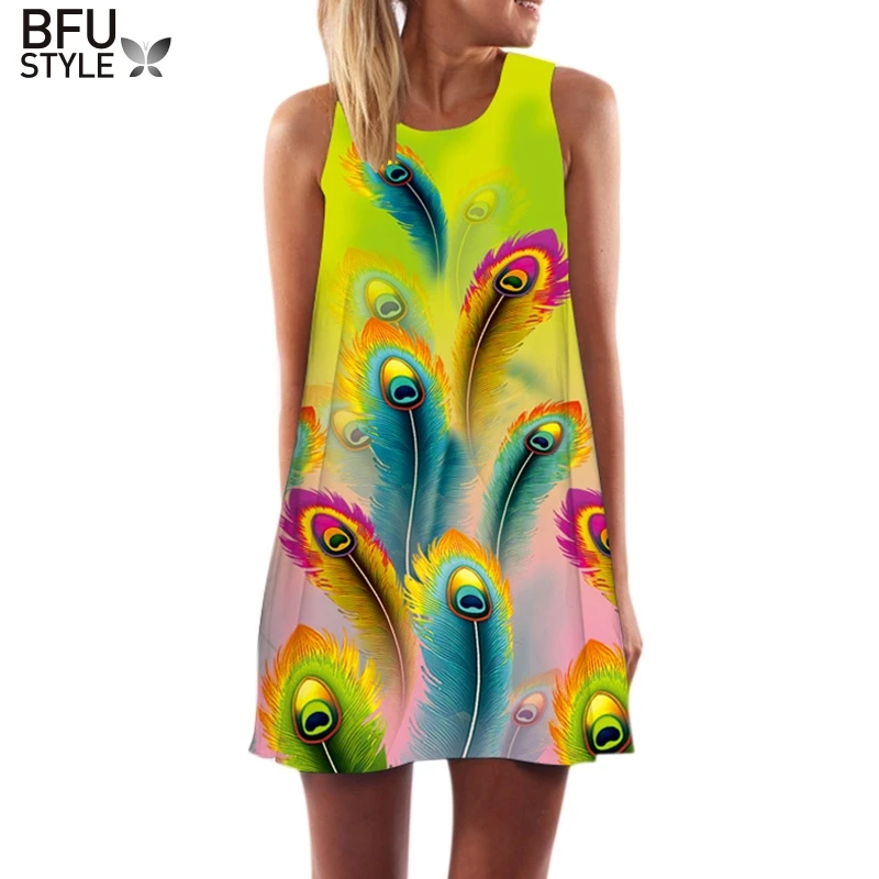 2019 New 3D Printed Nice Peacock feather Short Dress Quality Brand Designer Beach Dress With Stars Summer Elegant Luxury Dress
2019 New 3D Printed Nice Peacock feather Short Dress Quality Brand Designer Beach Dress With Stars Summer Elegant Luxury Dress