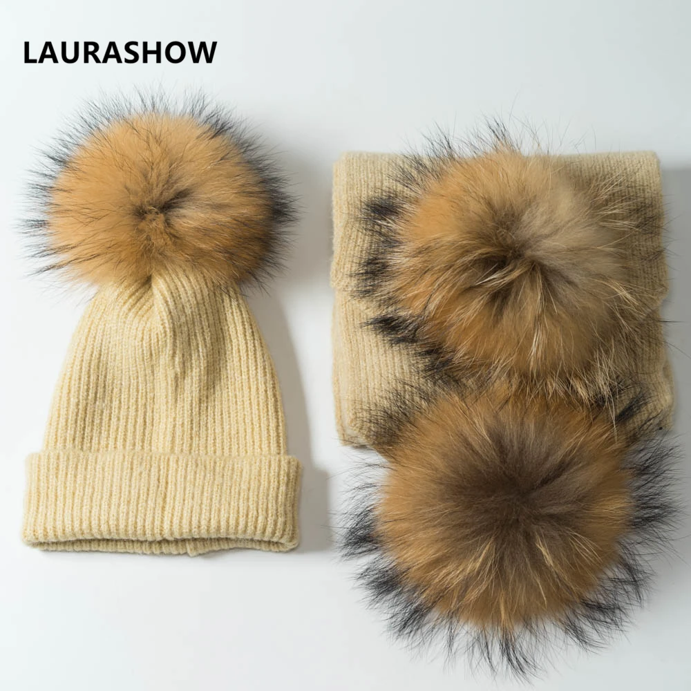 LAURASHOW Autumn Winter Baby Beanie Knit Hat With Scarf 14cm 16cm Real Fur Pompoms Warm Wool Cap Kids Clothing Accessories Hat
LAURASHOW Autumn Winter Baby Beanie Knit Hat With Scarf 14cm 16cm Real Fur Pompoms Warm Wool Cap Kids Clothing Accessories Hat