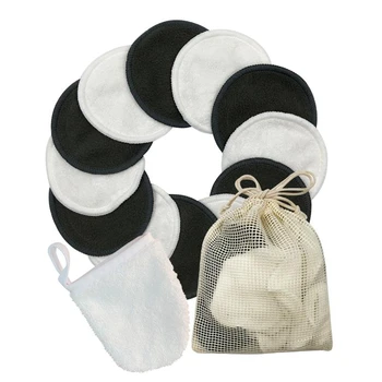 12/16 Pcs Reusable Washable Round Bamboo Makeup Remover Cotton Pads With Storage Bag Gloves For Skin Care Supplies With Laundry
12/16 Pcs Reusable Washable Round Bamboo Makeup Remover Cotton Pads With Storage Bag Gloves For Skin Care Supplies With Laundry