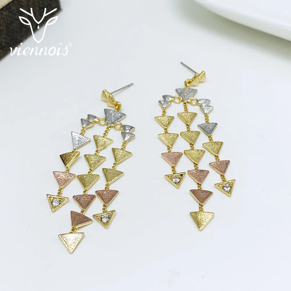 Viennois Gold/Rose Gold Color Long Drop Triangle Tassel Earrings For Women Dangle Earrings Fashion Jewelry Crystal
Viennois Gold/Rose Gold Color Long Drop Triangle Tassel Earrings For Women Dangle Earrings Fashion Jewelry Crystal