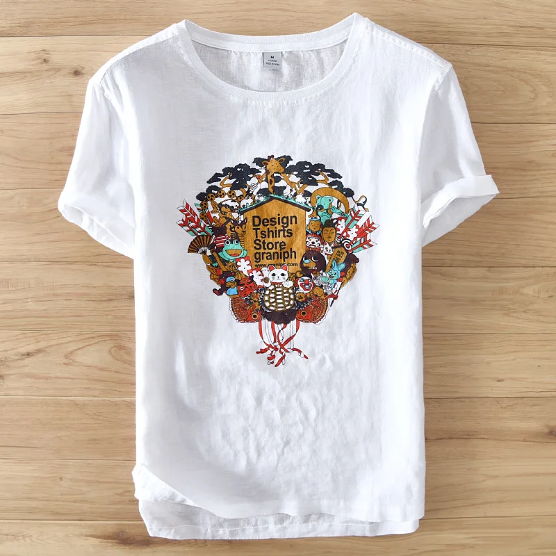 2017 Summer Fashion Men's linen T Shirt Casual Short Sleeve T-Shirt Mens Clothing Slim Fit Printing High Quality
2017 Summer Fashion Men's linen T Shirt Casual Short Sleeve T-Shirt Mens Clothing Slim Fit Printing High Quality
