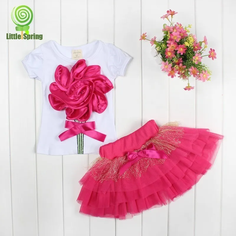 IN STOCK! Girls clothing sets Lovely Big flower T-shirt + tutu skirt Girl suits set 2017 Summer clothes 4 sets/lot
IN STOCK! Girls clothing sets Lovely Big flower T-shirt + tutu skirt Girl suits set 2017 Summer clothes 4 sets/lot