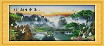Running water brings wealth(3)scenery decor Cross Stitch kits 14ct white 11ct print embroidery DIY handmade needlework wall
Running water brings wealth(3)scenery decor Cross Stitch kits 14ct white 11ct print embroidery DIY handmade needlework wall
