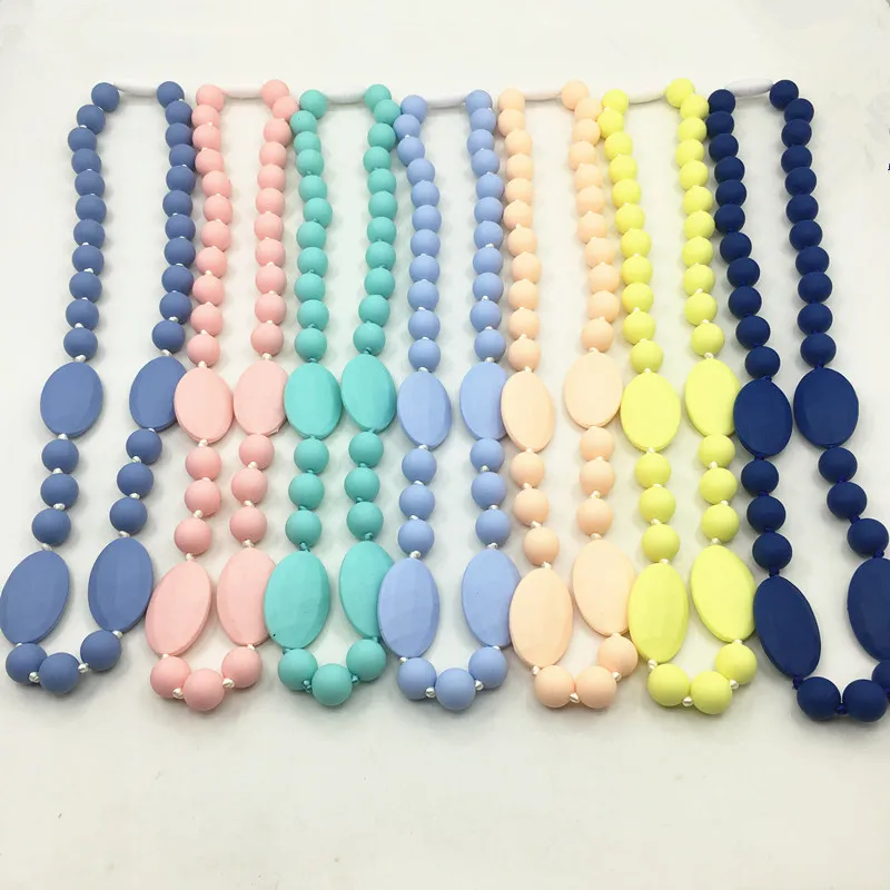 Fashion Silicone necklace Baby Teething Necklace Teether Necklace Silicone Teether Silicone Beads colorful teeth BPA Free
Fashion Silicone necklace Baby Teething Necklace Teether Necklace Silicone Teether Silicone Beads colorful teeth BPA Free