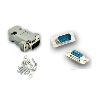 10 Sets DIY D-sub Connector 9 Pin RS232 Serial Port Connector DB9 male plug Shell Plastic solder wire type nut screw Adapter
10 Sets DIY D-sub Connector 9 Pin RS232 Serial Port Connector DB9 male plug Shell Plastic solder wire type nut screw Adapter
