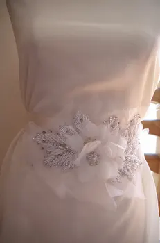 bead applique with off white rosette, bridal sash applique, bridal adornments, bridal headpiece flower
bead applique with off white rosette, bridal sash applique, bridal adornments, bridal headpiece flower