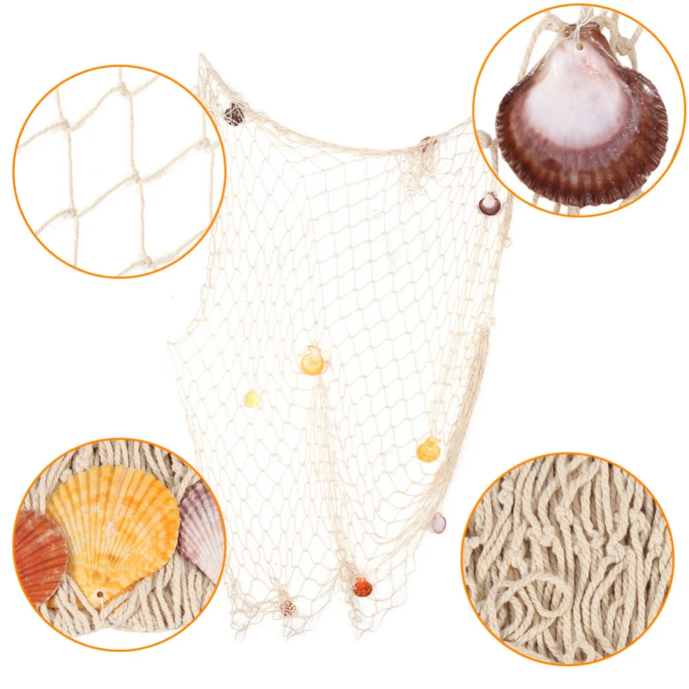 1MX2M Mediterranean Style Fish Net Seaside Beach Party Decorative Fishing Net Seaside Beach Shell Wall Home Decoration
1MX2M Mediterranean Style Fish Net Seaside Beach Party Decorative Fishing Net Seaside Beach Shell Wall Home Decoration