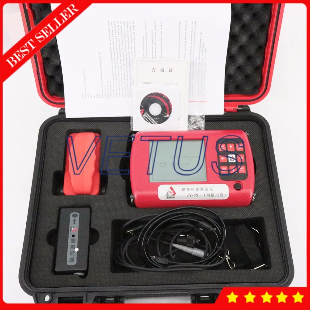 JY-8S+ Steel Bar Distribution Detector Reinforcement Position Tester with Scanning Function Concrete Rebar Scanner
JY-8S+ Steel Bar Distribution Detector Reinforcement Position Tester with Scanning Function Concrete Rebar Scanner