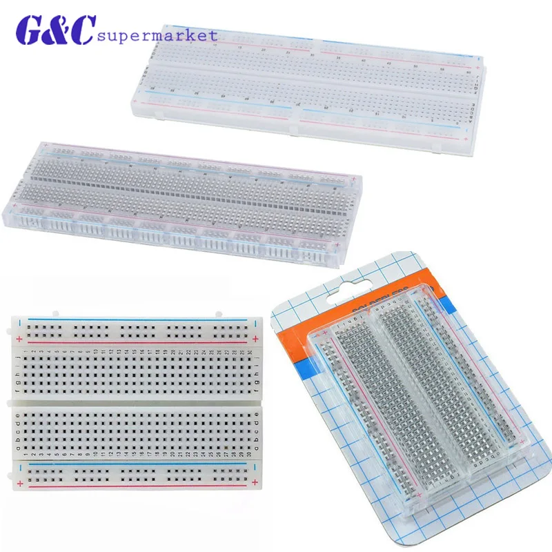 400/830 Tie Points Solderless PCB Breadboard Mini Universal Test Protoboard DIY Bread Board for Bus Test Circuit Board
400/830 Tie Points Solderless PCB Breadboard Mini Universal Test Protoboard DIY Bread Board for Bus Test Circuit Board