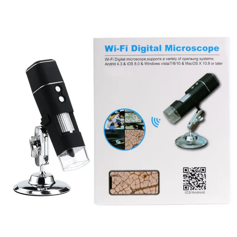 HD Digital Microscope Magnifier WiFi Wireless 8 LED 1000X Electric Video Camera with Base Stand Holder for IOS Android
HD Digital Microscope Magnifier WiFi Wireless 8 LED 1000X Electric Video Camera with Base Stand Holder for IOS Android