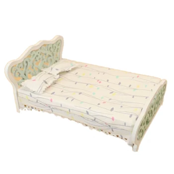 HOT SALE 1/12 Dollhouse Miniature Furniture bedroom carved bed princess bed Light green
HOT SALE 1/12 Dollhouse Miniature Furniture bedroom carved bed princess bed Light green