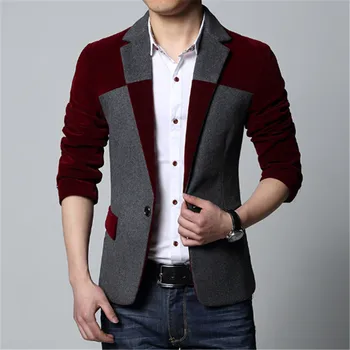 New 2015 Spring Casual Mens Suits & Blazer Woolen One Button Men Blazer Splice Slim Fit Jacket Man Suits Plus Size M-6XL
New 2015 Spring Casual Mens Suits & Blazer Woolen One Button Men Blazer Splice Slim Fit Jacket Man Suits Plus Size M-6XL