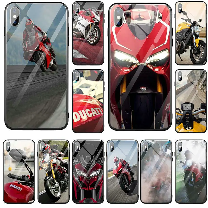 Tempered Glass PC TPU Mobile Phone Cases Cover for iPhone 5 5S SE 8 7 Plus X XR XS Max 6 6S Plus Luxury Bags Hot Ducati Monsters
Tempered Glass PC TPU Mobile Phone Cases Cover for iPhone 5 5S SE 8 7 Plus X XR XS Max 6 6S Plus Luxury Bags Hot Ducati Monsters
